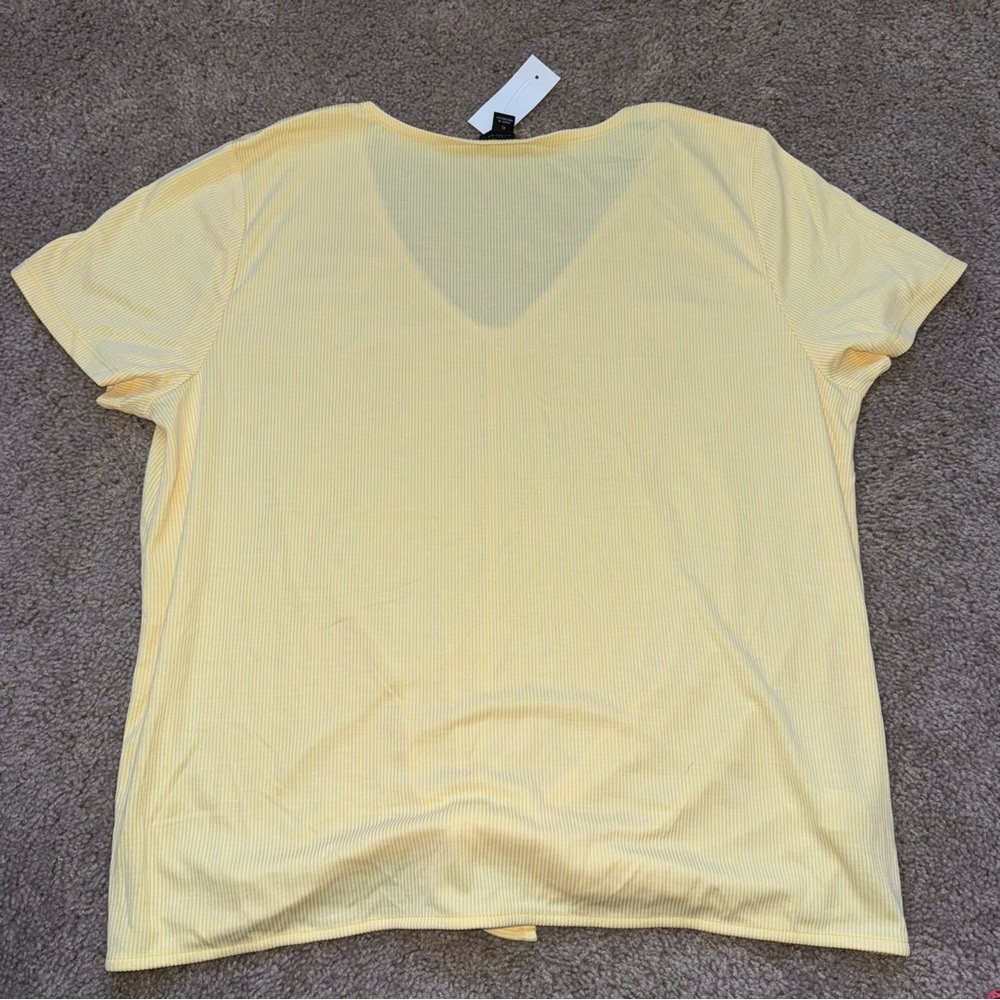 NWT Ann Taylor T Shirt XL Yellow - Picture 6 of 6